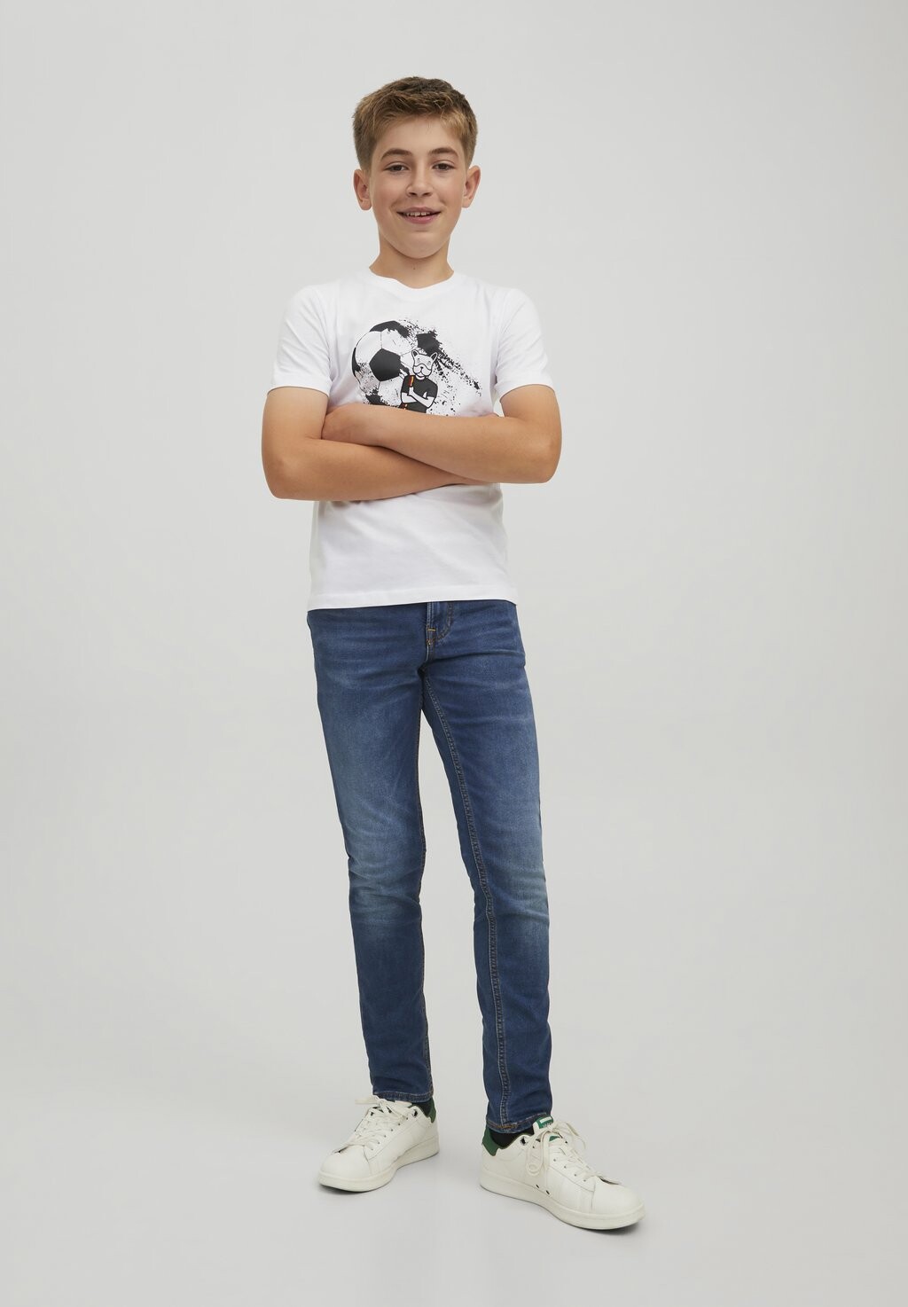 

Джинсы приталенного кроя JJIGLENN JJORIGINAL Jack & Jones Junior, синий деним