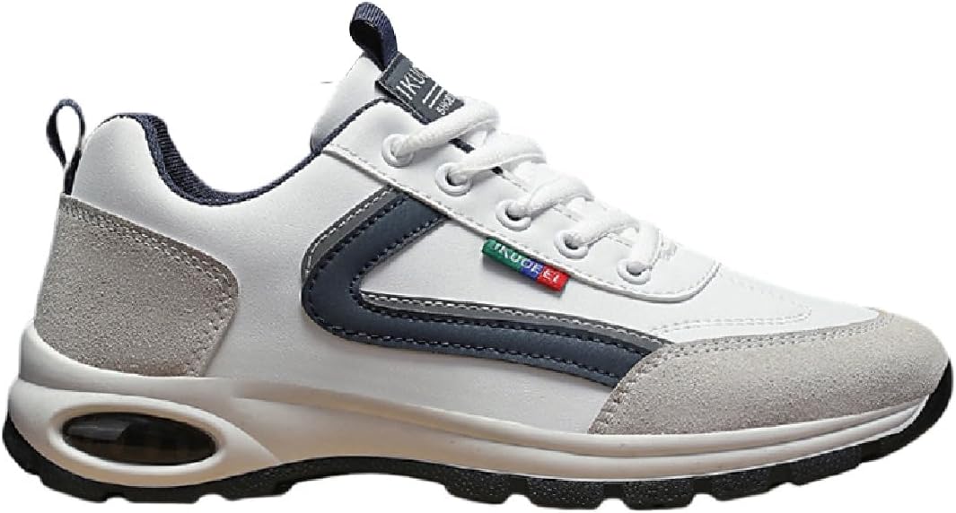 

Мужские дышащие кроссовки для бега с мягкой подошвой, противоскользящие, повседневные спортивные туфли для ходьбы, туристические кроссовки с цветными вставками Lexamen, белый