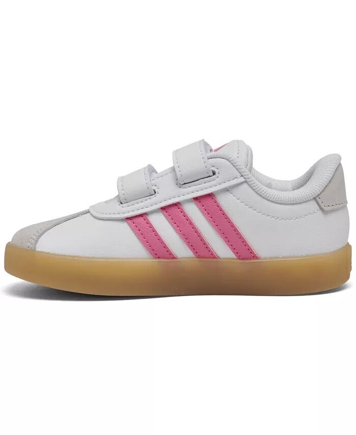 Повседневные кроссовки VL Court 3.0 для девочек Toddler Girls от Finish Line Adidas, белый — фото 3