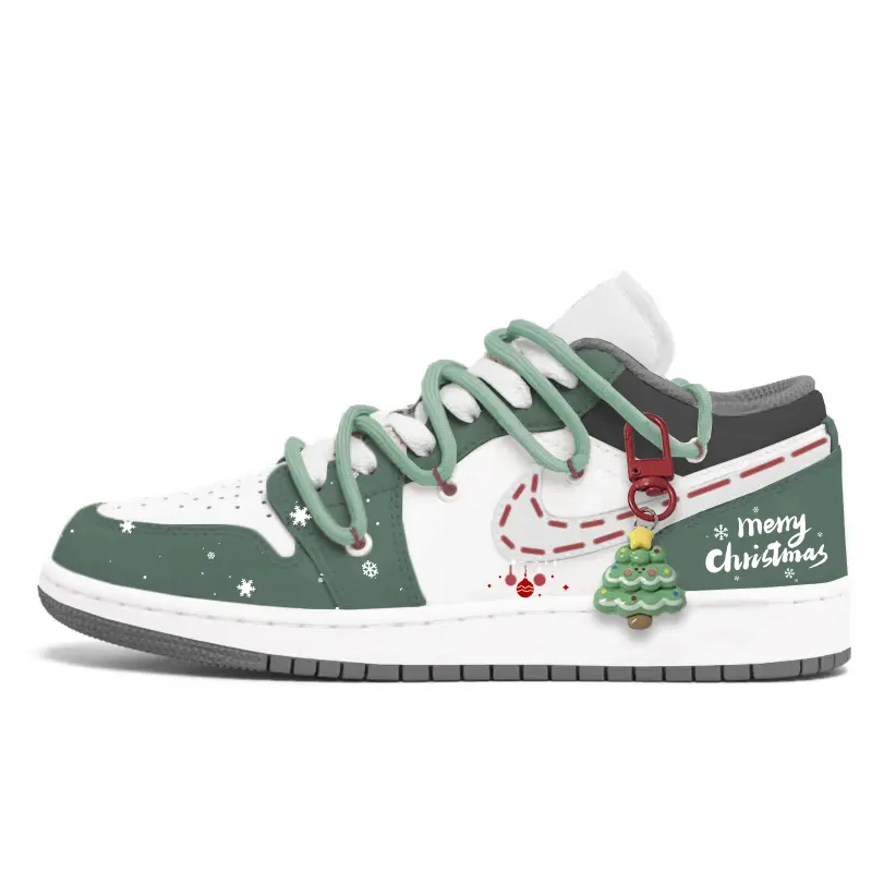 

Jordan Кроссовки баскетбольные мужские Air 1 Abrasion-Resistant Low-Top Vintage White Green