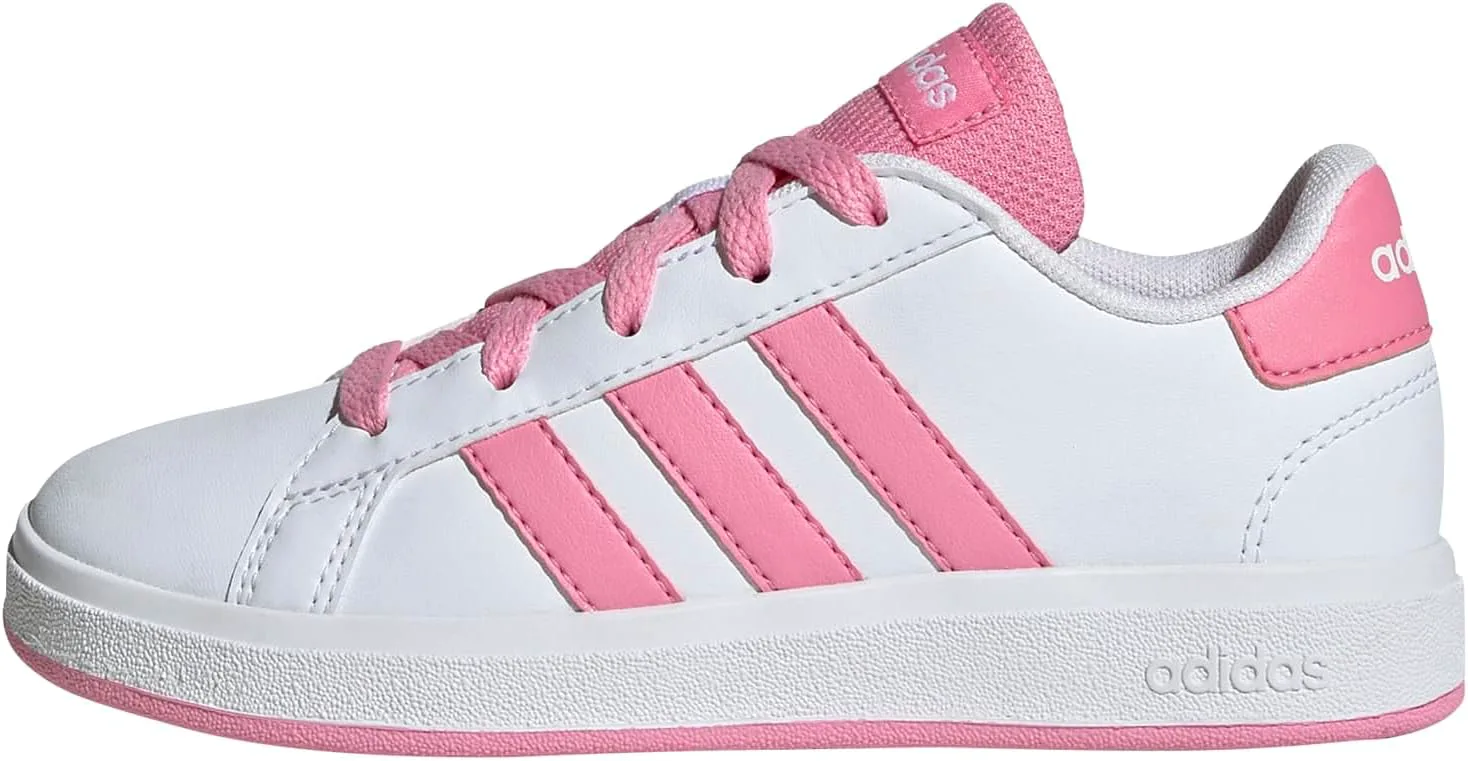 Кроссовки Adidas Grand Court 2.0 для мальчиков, белый/розовый/черный