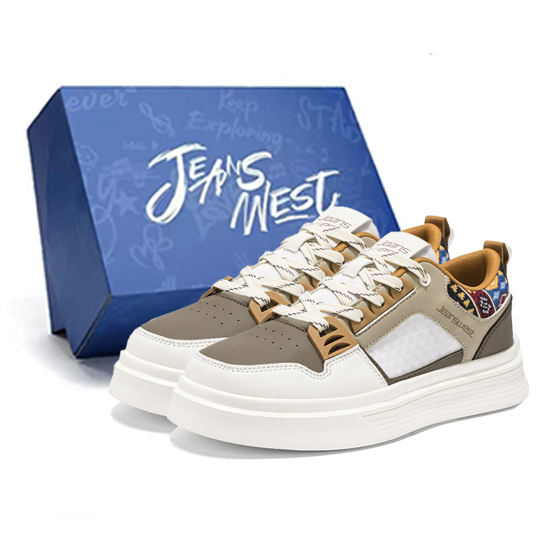 

JEANSWEST Кроссовки для скейтбординга мужские, низкие, белые