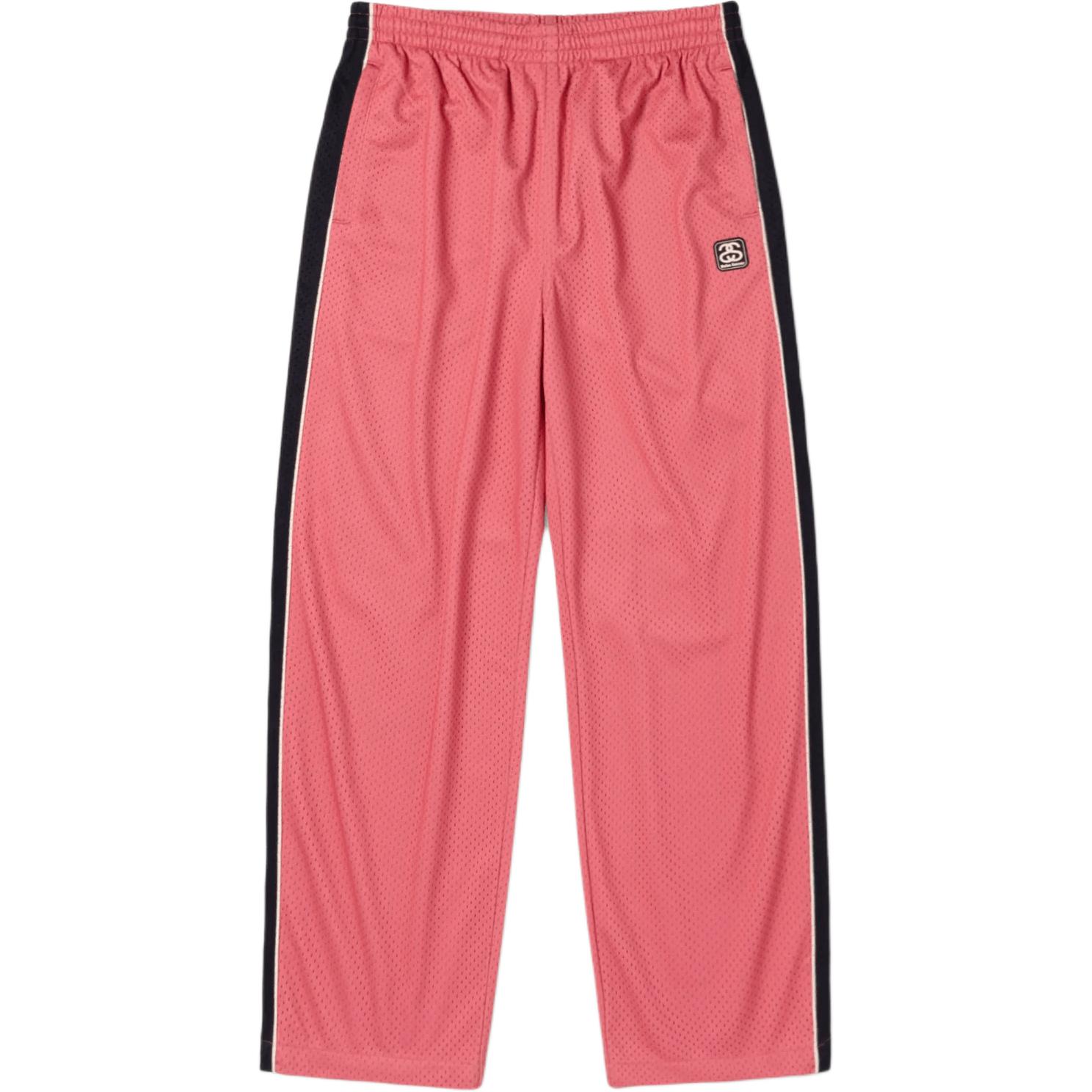 

Уэльс Боннер совместный бренд осень-зима 25 сетчатые спортивные брюки вязаные свитшот-штаны унисекс Stussy, розовый