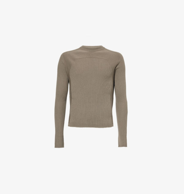 

Шерстяной джемпер стандартного кроя с геометрическим узором Rick Owens, цвет dust