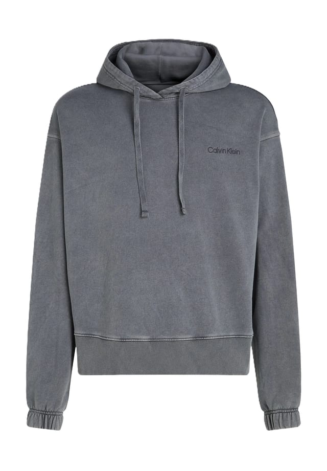 

Толстовка с капюшоном и ребристыми манжетами Calvin Klein, цвет 5dg forged iron