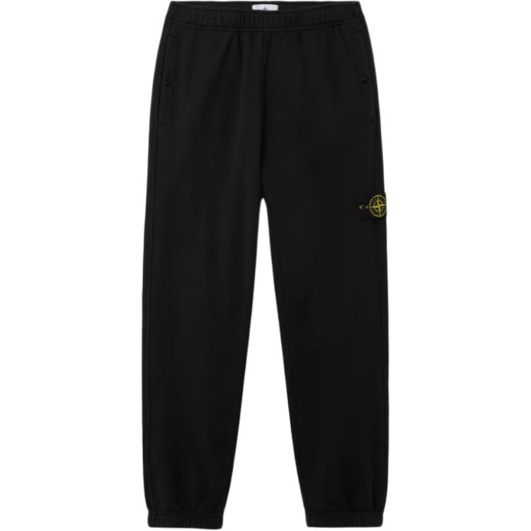 Брюки с манжетами и лого-патчем STONE ISLAND, черный