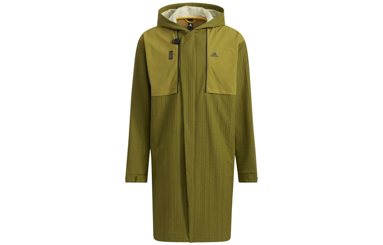 Adidas Куртка Wuji Series, мужская, Army Green, с капюшоном, Moderate Others