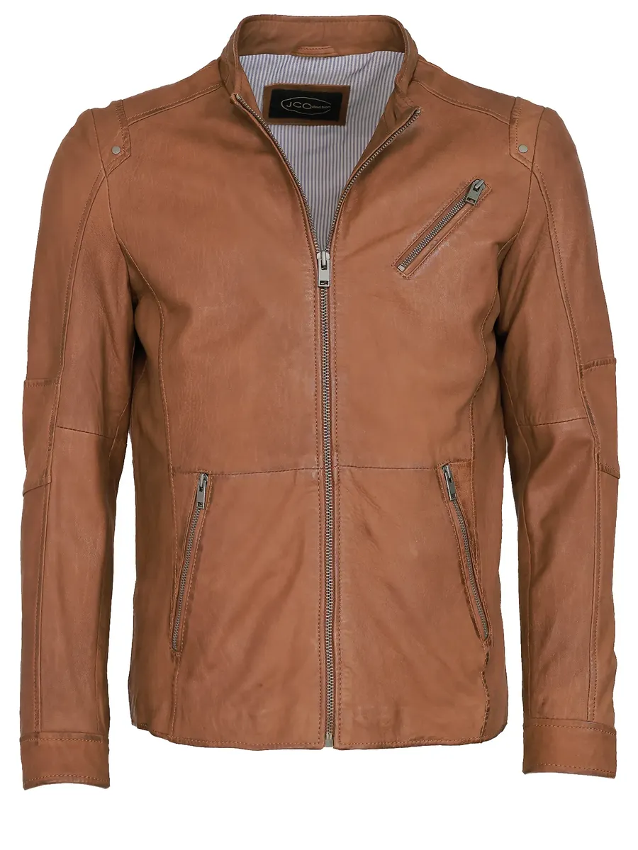 

Байкерская куртка JCC "31021232", цвет Cognac