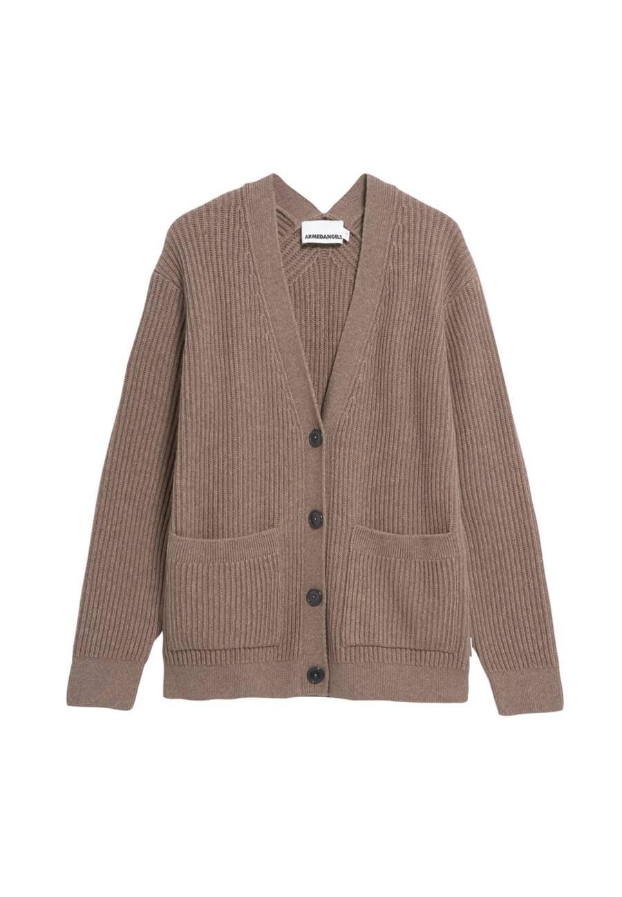 

Вязаный кардиган ARMEDANGELS, цвет mottled brown