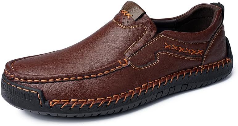 

Мужские лоферы Coramtty, повседневные слипоны, деловые мокасины, легкие и удобные классические тапочки для прогулок, вождения, путешествий и активного отдыха на улице, темно-коричневый