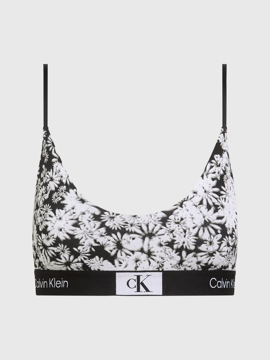 

Бюстгальтер без косточек Calvin Klein Underwear "UNLINED BRALETTE", с классическим поясом с логотипом CK, черный