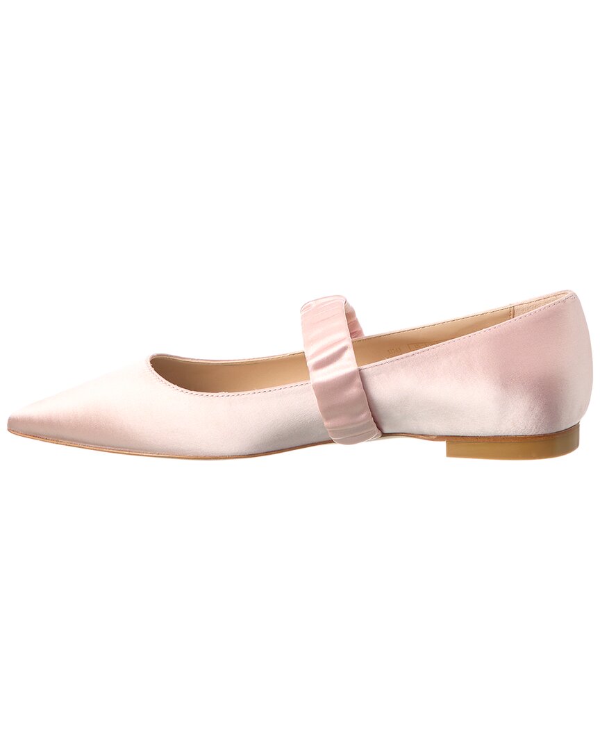 Stuart Weitzman Maxine Балетки из сатина, розовый — фото 2