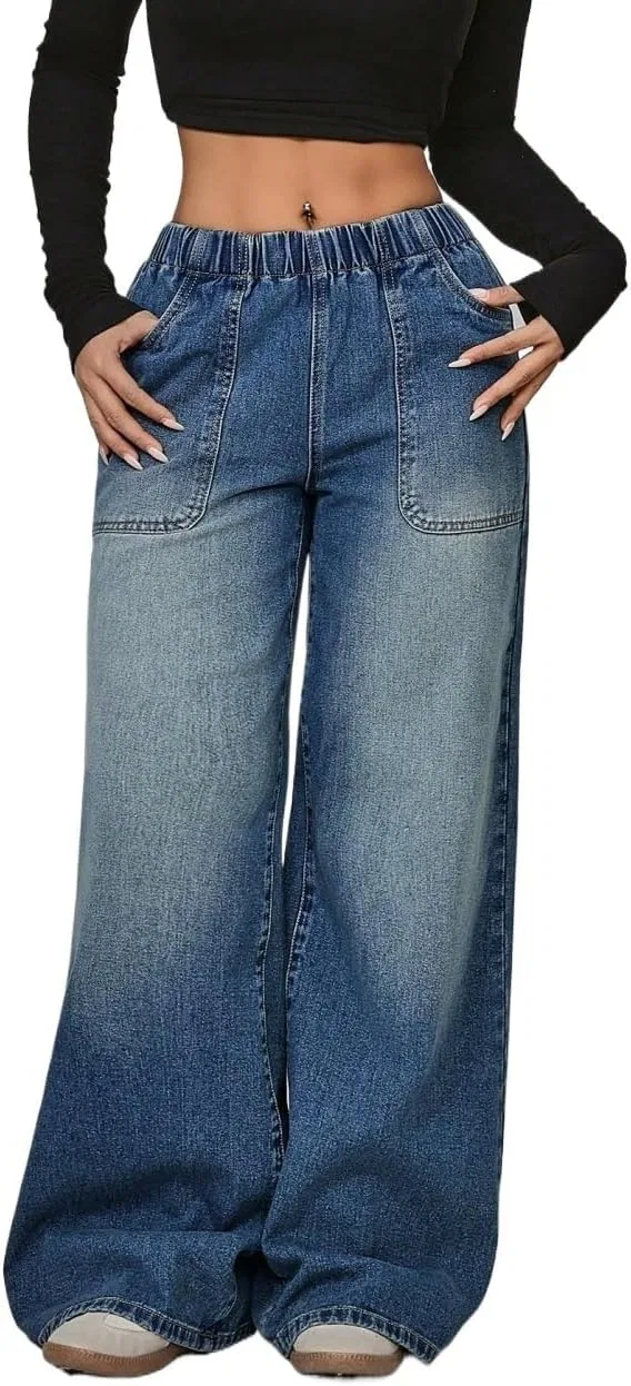 Джинсы свободные, Baggy Jeans, синие