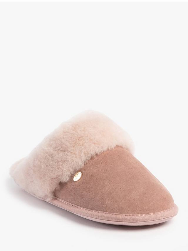 Теплые тапочки-мюли Duchess из овчины Just Sheepskin, Pink — фото 4