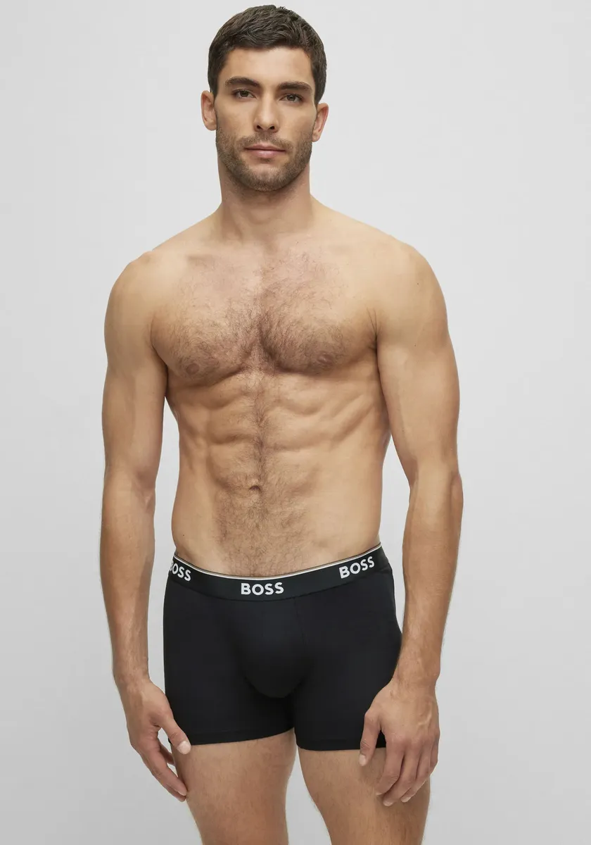 Длинные боксеры BOSS "Boxer Brief 3P" (3 шт. в упаковке) с тканым поясом соответствующего цвета, цвет Assorted Pre-Pack — фото 2