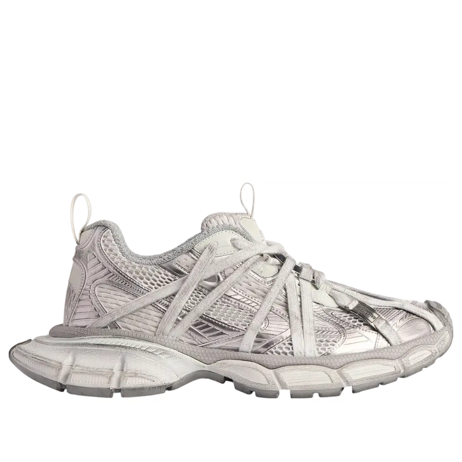 Кроссовки (WMNS) Balenciaga 3XL Extreme Laces Sneakers 'Silver', серебряный — фото 4