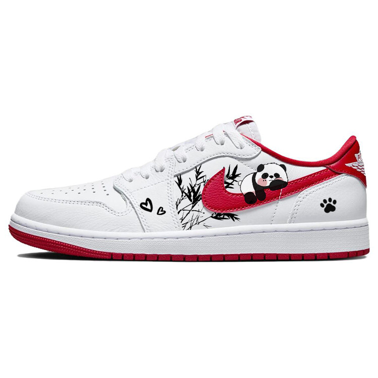 

Кроссовки Air Jordan 1 Vintage Basketball Shoes Unisex Low-top White/red, белый