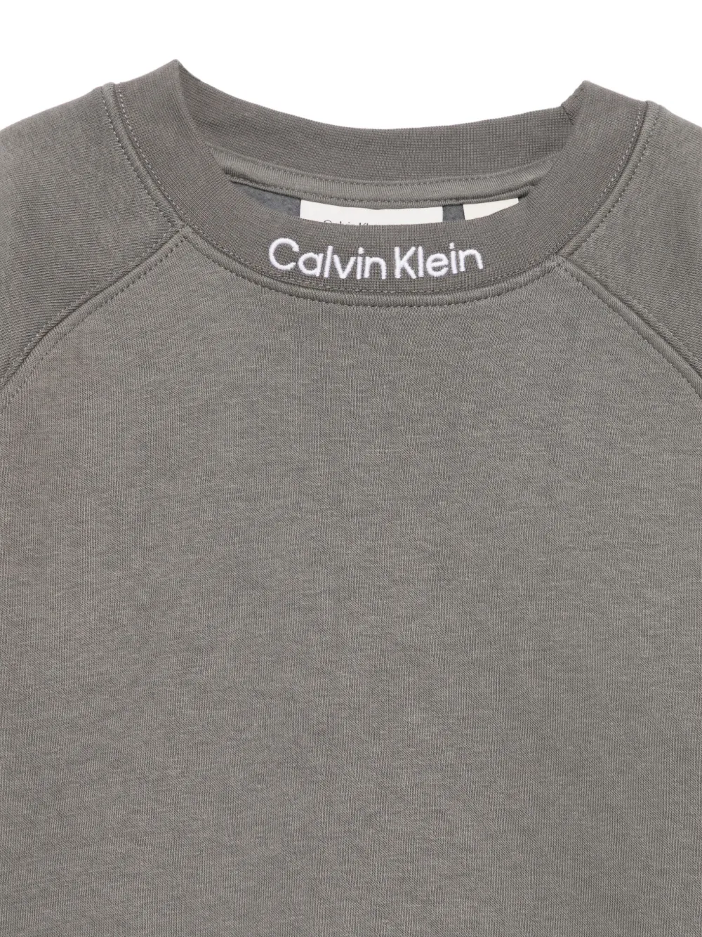 Свитшот с вышитым логотипом Calvin Klein Kids, серый — фото 3