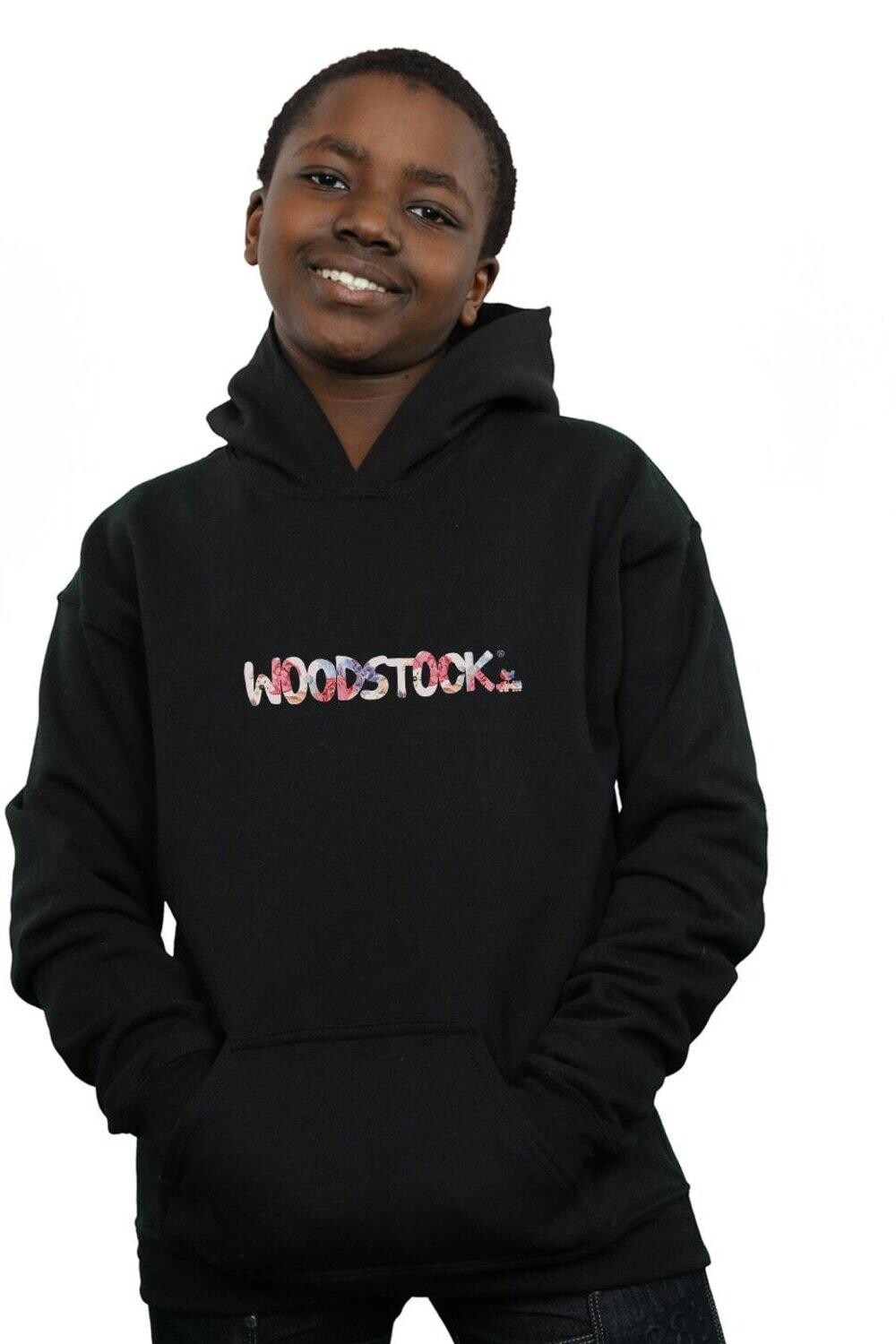 

Толстовка с логотипом и цветочным принтом Woodstock, черный