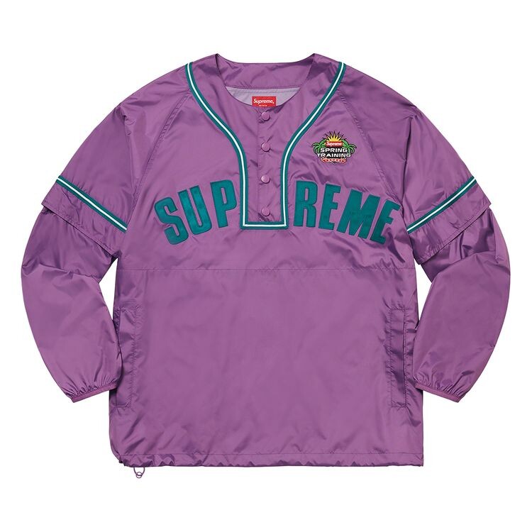 

Топ Supreme Snap-Off Long-Sleeve Baseball Top Purple, фиолетовый