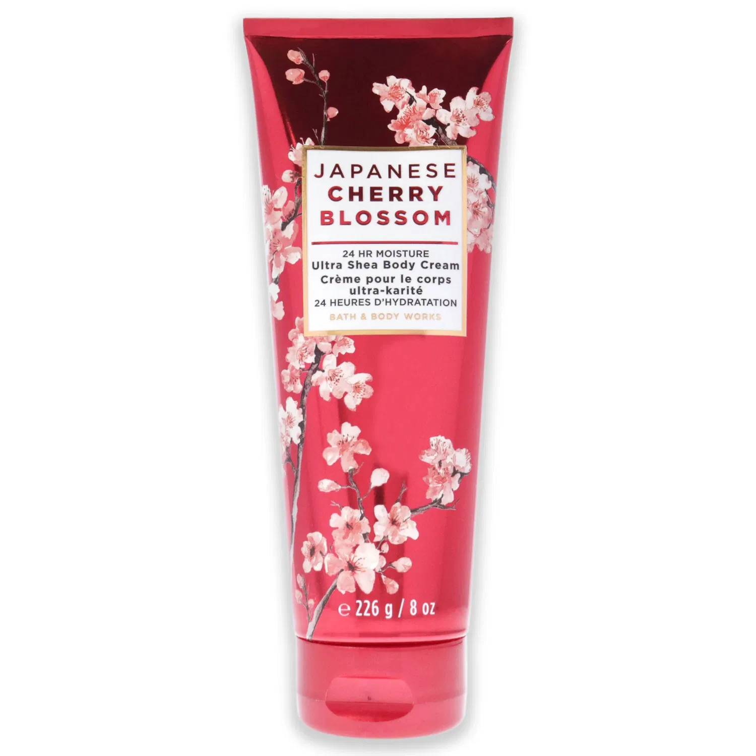 Крем для тела «Японская сакура» от Bath and Body Works для женщин - 227 г (8 унций) - упаковка из 2 штук, белый — фото 2