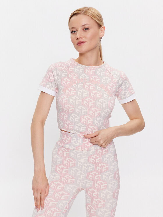 

Футболка стандартного кроя Guess, розовый