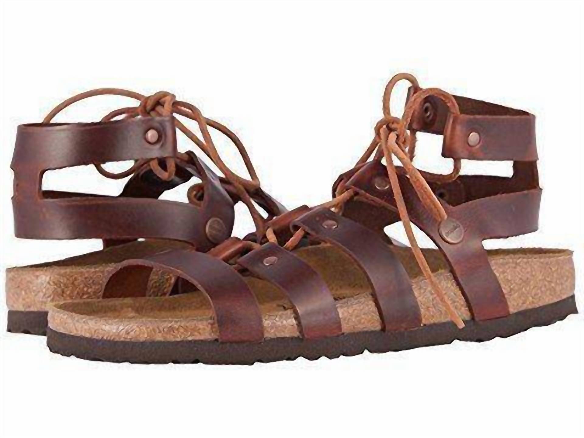 Женские кожаные сандалии Cleo коньячного цвета Birkenstock, Cognac
