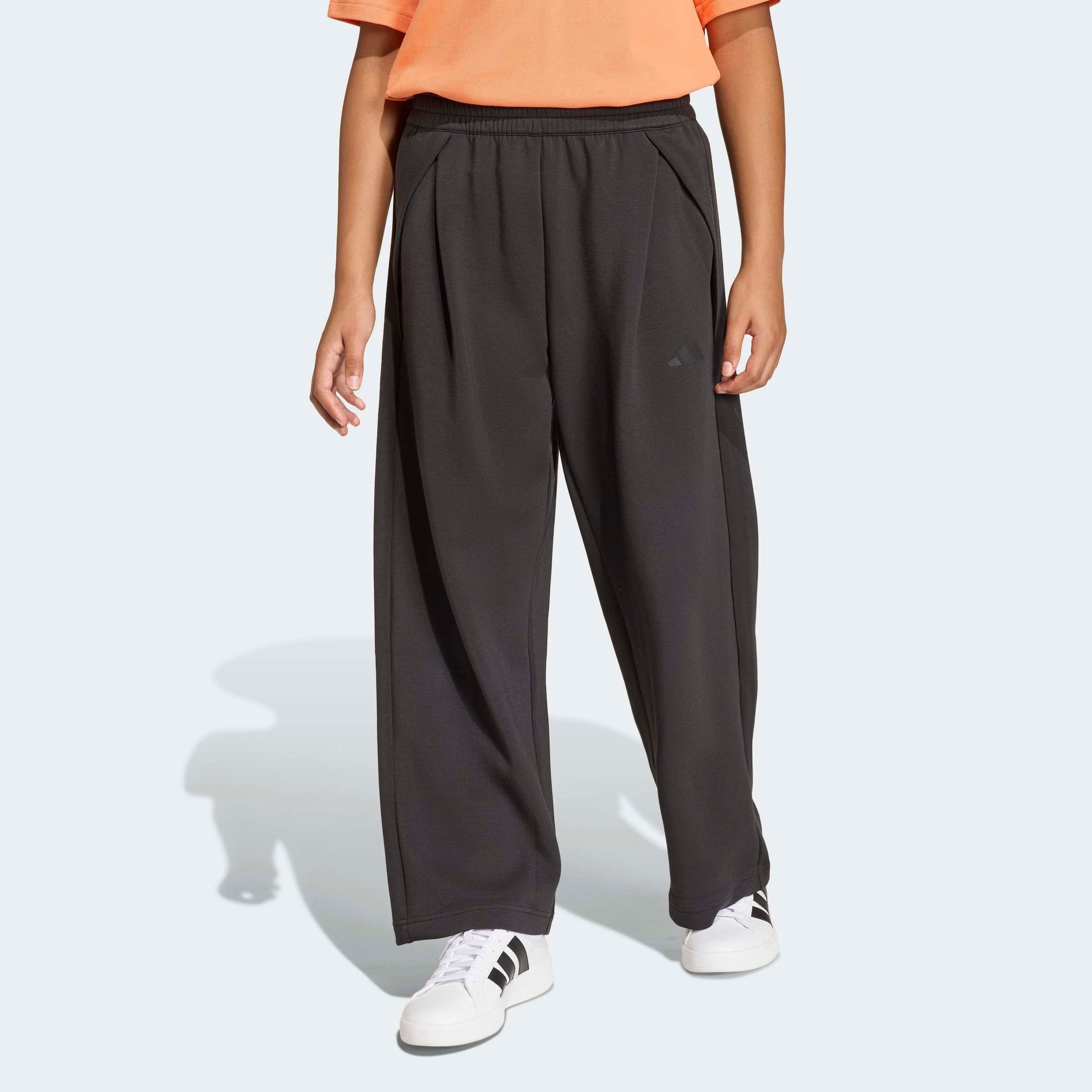 Adidas Sportswear Широкие спортивные брюки в цвете антрацит — фото 3
