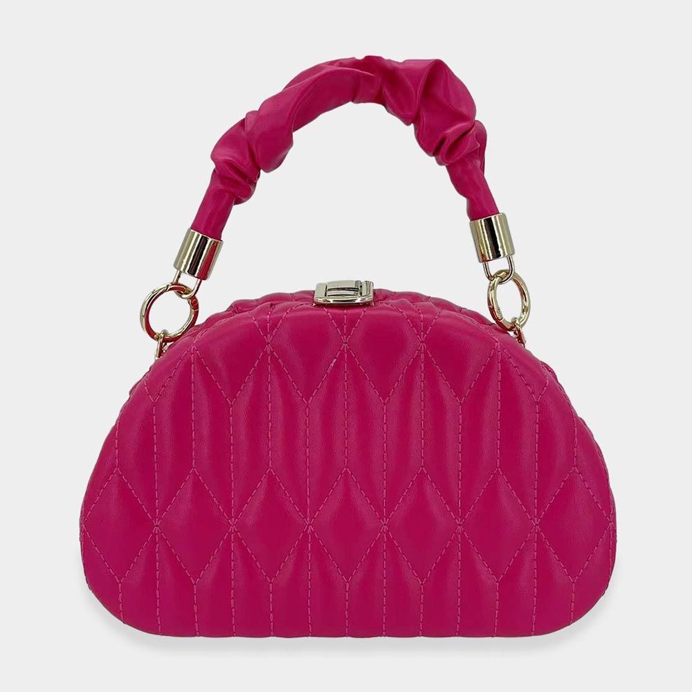 

Стеганая однотонная сумка-тоут 8.25" X 2.25" X 5.25" через плечо FASHNZFAB, красный