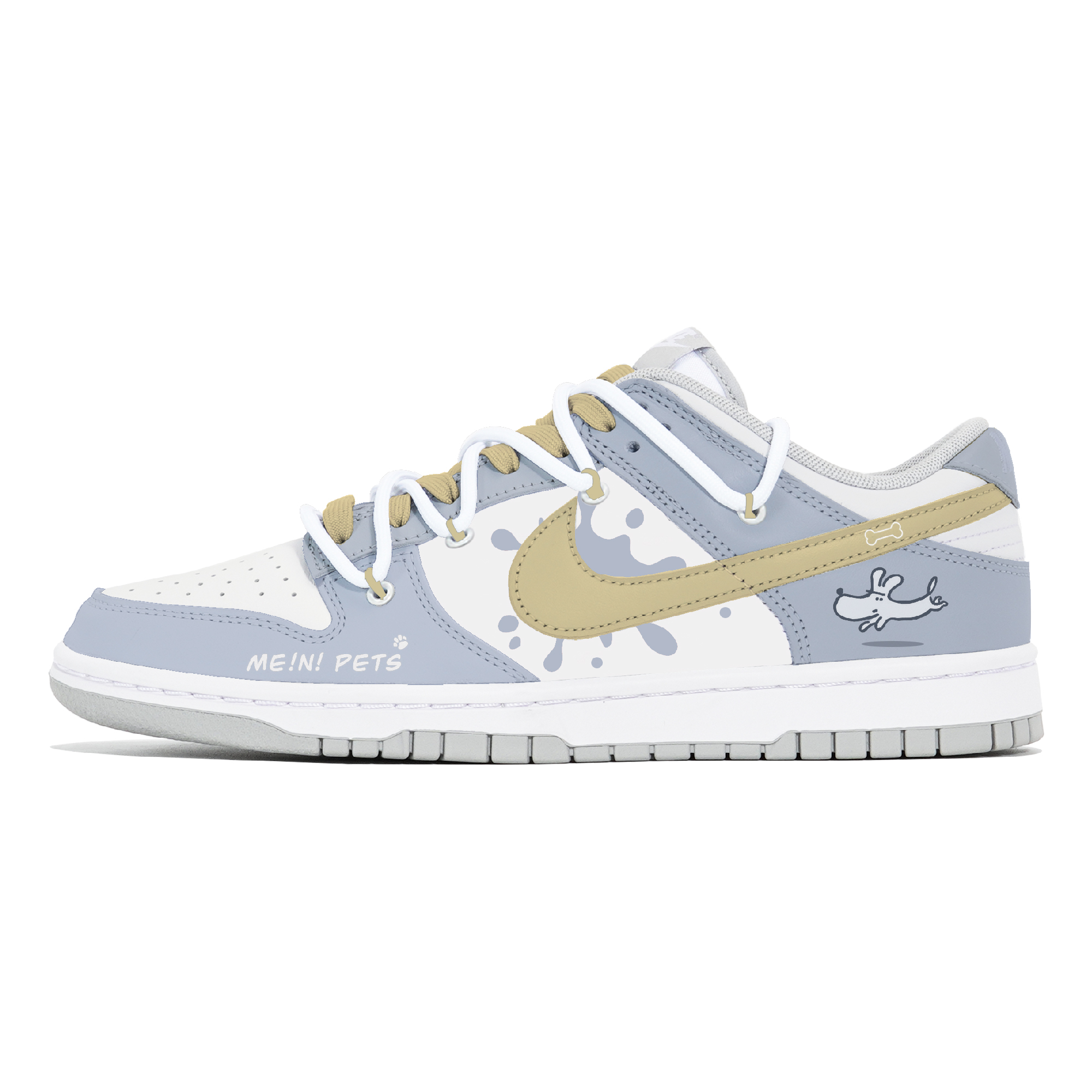 

Nike Кроссовки для скейтбординга Dunk Joy Lemon, износостойкие и нескользящие, с низким верхом, мужские, сине-желтые