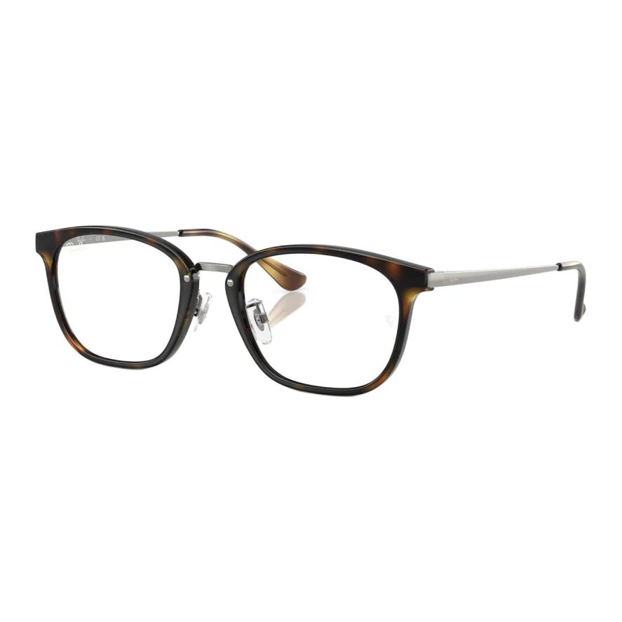

RayBan Металлическая квадратная оправа для очков мужская черепаховая, Tortoiseshell