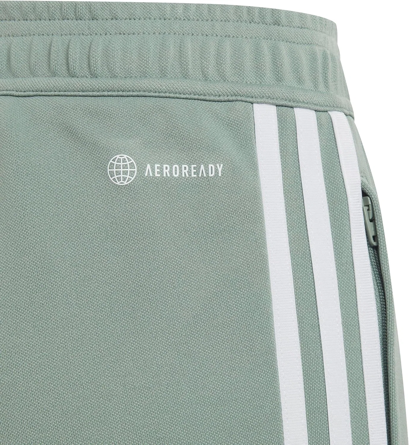 Детские брюки Adidas Tiro Unisex-Child, размер XS, серебристо-зеленый/белый — фото 4