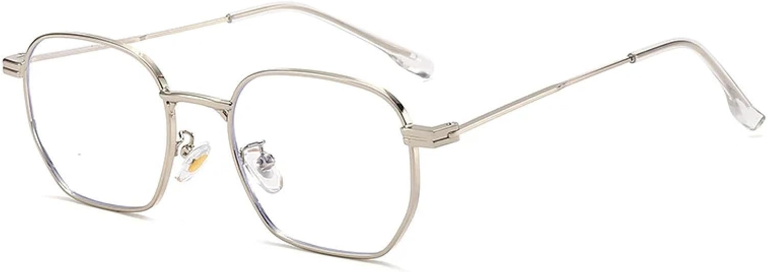 

Модные женские солнцезащитные очки в стиле ретро с прозрачными линзами и металлической оправой, мужские панк-очки оранжевого цвета с защитой от УФ-излучения UV400 SZVVBKK, Silver Clear