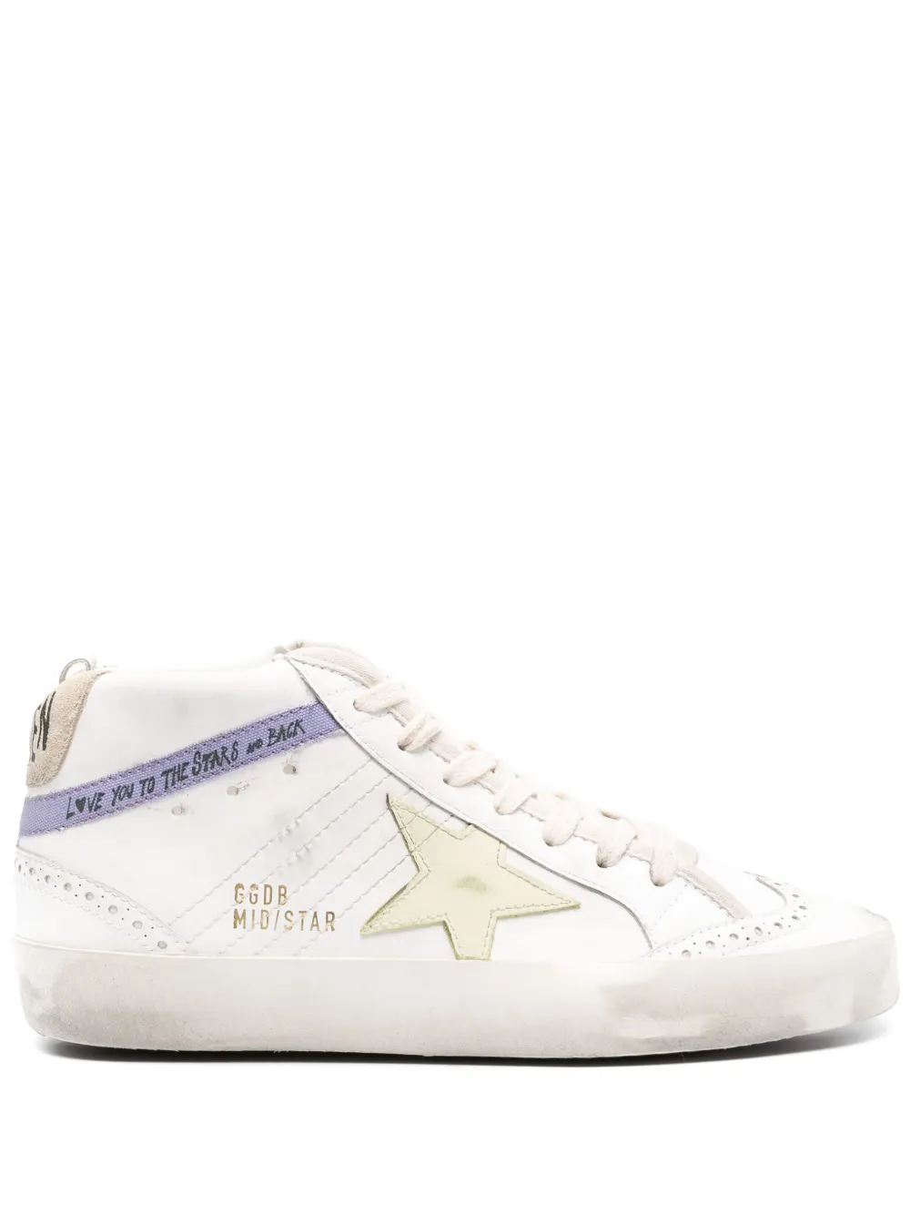 Высокие кеды Mid Star GOLDEN GOOSE, белый