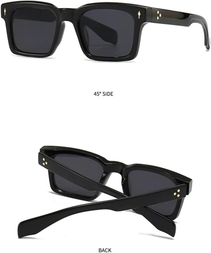 

Модные квадратные солнцезащитные очки с заклепками и градиентным переходом цвета, мужские солнцезащитные очки UV400, винтажные женские очки UATXTAU, Orange Gray Pink