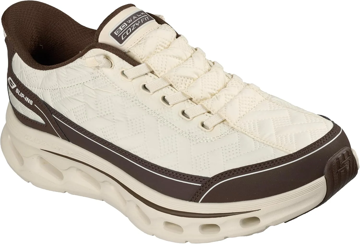 Мужские кроссовки Skechers Go Walk Glide-Step 2.0 Cozy Walker, коричневый/бежевый