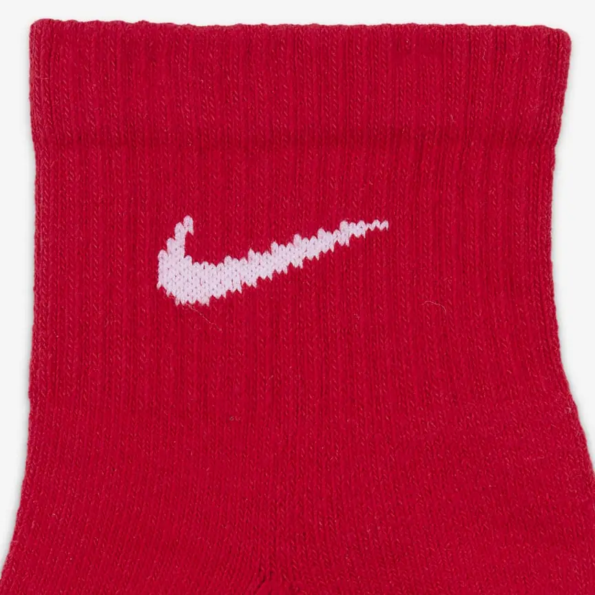 Носки до середины икры унисекс 6 пар Nike, набор (красный+оранжевый+жёлтый+зелёный+синий+зелёный) — фото 4