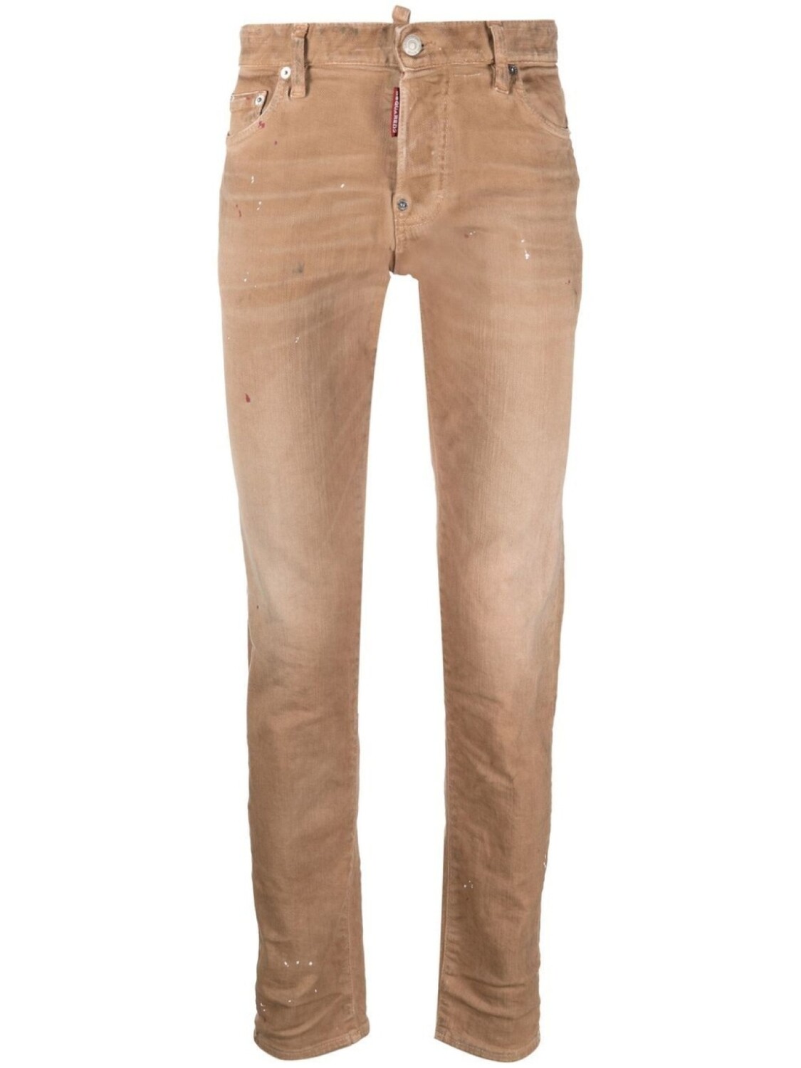 

Dsquared2 paint splatter skinny jeans, коричневый