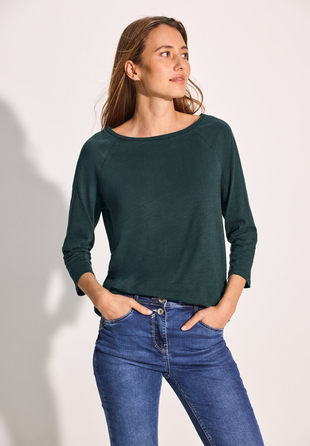 

Топ с длинными рукавами RAGLAN Cecil, цвет Mottled Dark Green