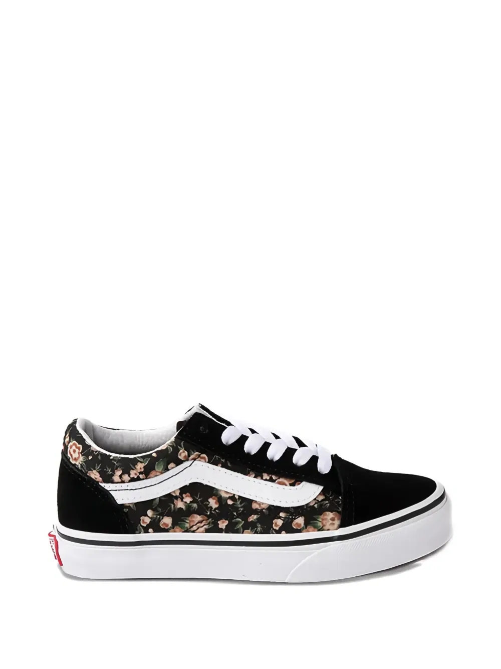 Кроссовки в стиле ретро с цветочным принтом Vans Kids, черный — фото 2