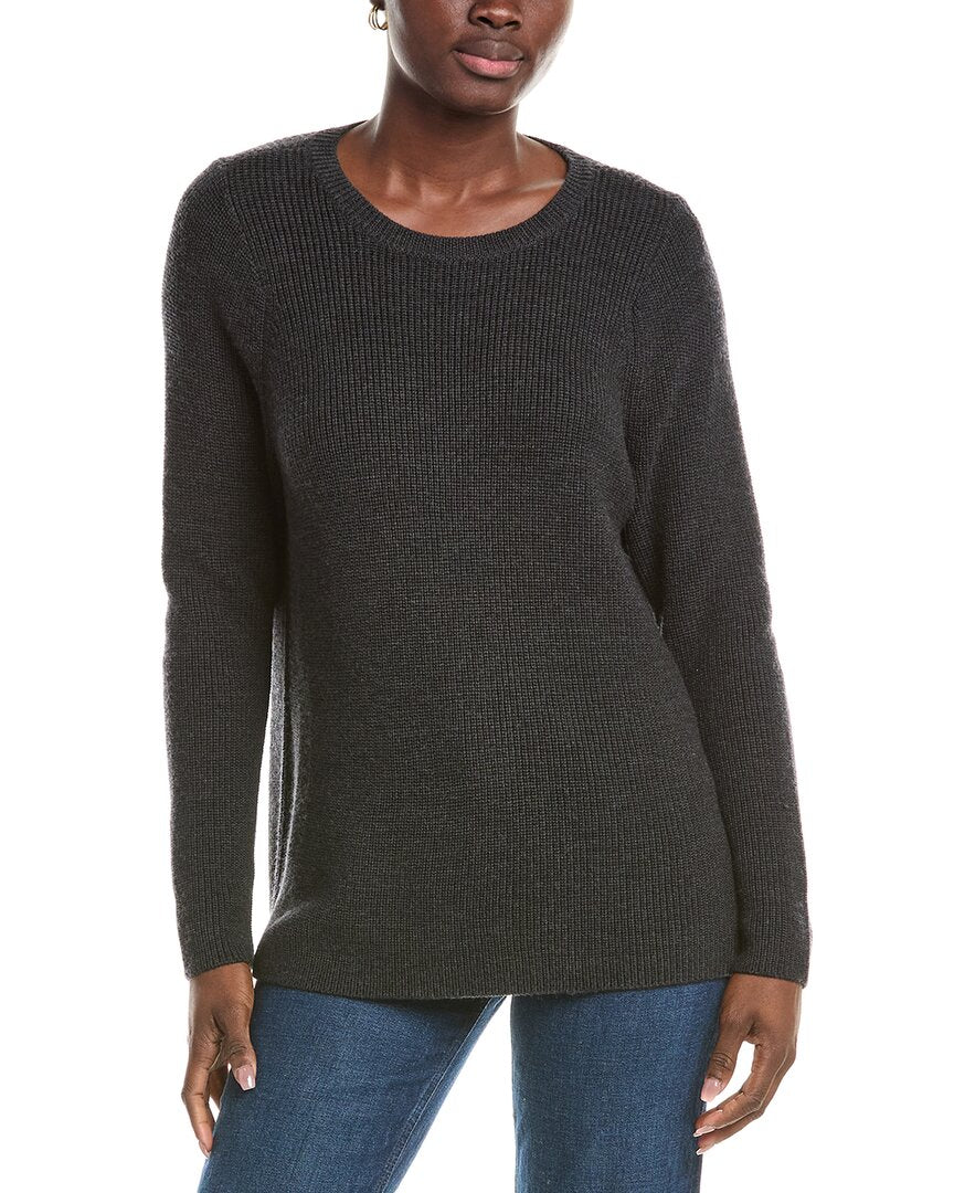 

Шерстяной пуловер EILEEN FISHER, серый