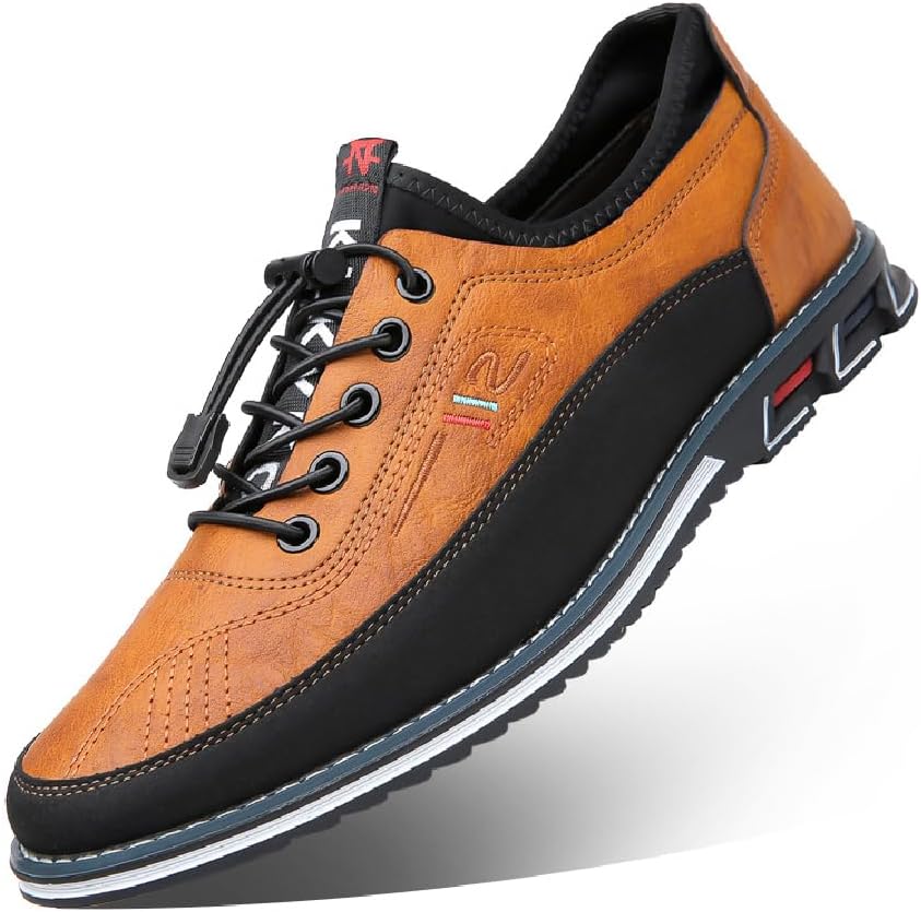 

Мужские повседневные кожаные туфли, нескользящие лоферы, модные кроссовки, удобная обувь для работы, офиса, вождения и прогулок Wxlzbnfkg, желтый