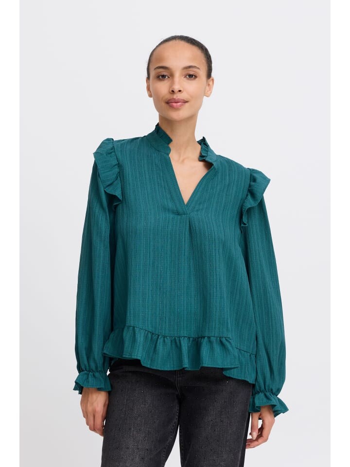 

Блуза b.young Tunika BYJULIANA LS BLOUSE 20817087 stylische Langarmbluse, синий