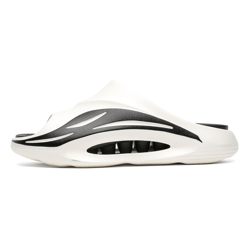 

BTE Скользоустойчивые антибактериальные износостойкие шлепанцы унисекс бело-черные, цвет White Black