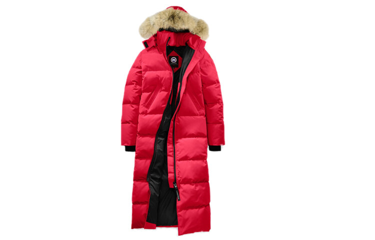 

Женский пуховик Canada Goose, красный