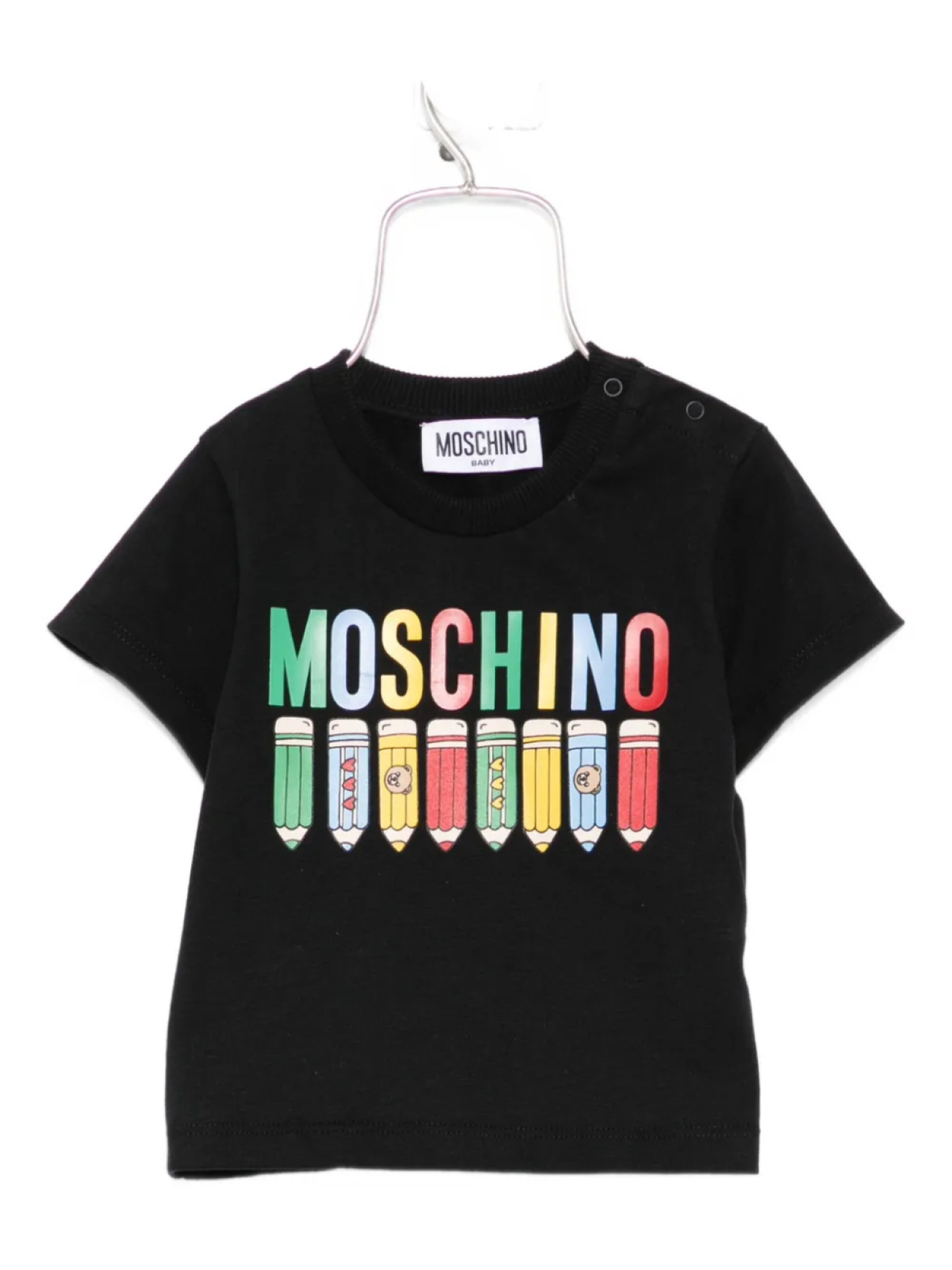 

Футболка Moschino Kids с принтом карандаша, черный