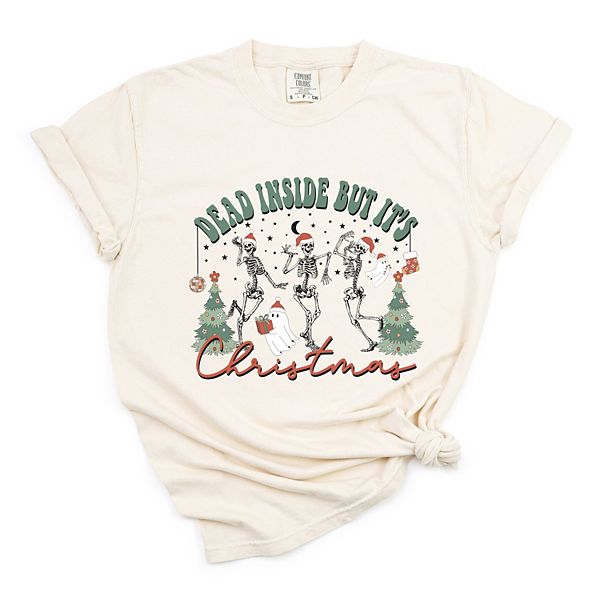 

Футболка с принтом Dead Inside Christmas Skeletons Simply Sage Market, Ivory, Зеленый, Футболка с принтом Dead Inside Christmas Skeletons Simply Sage Market, Ivory