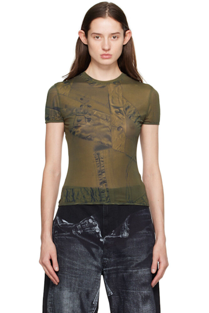 

Футболка с зеленым принтом Blumarine