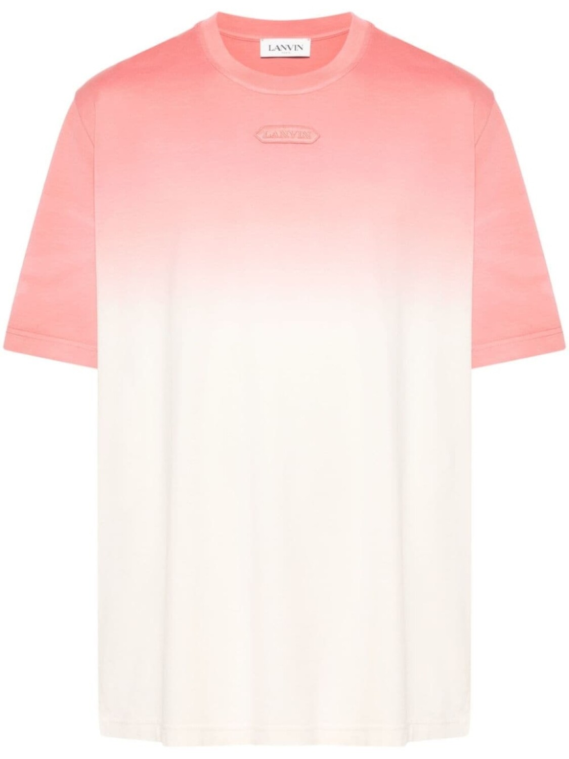 

Lanvin футболка с вышитым логотипом и эффектом омбре, розовый