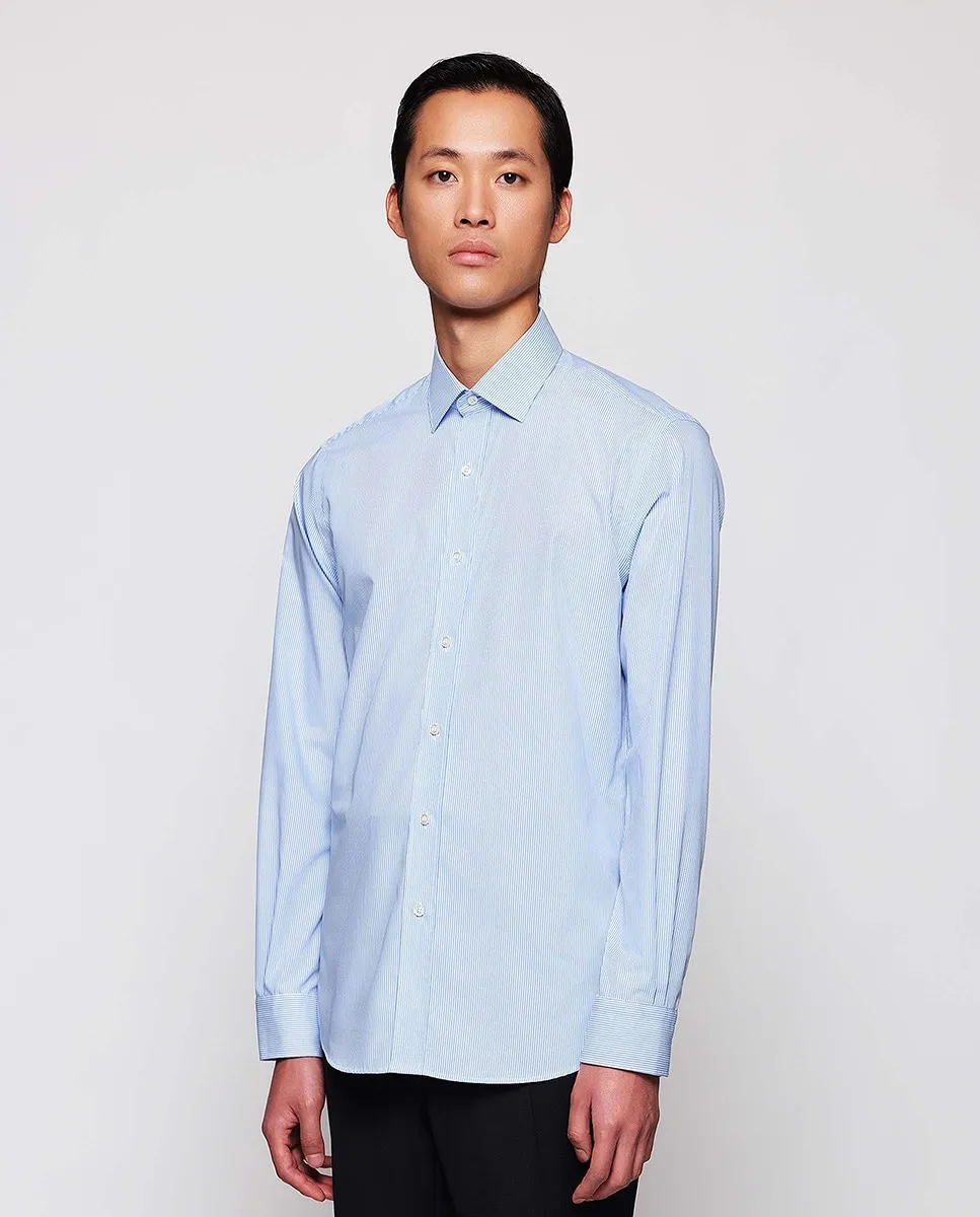 

Полуприлегающая рубашка в полоску travelshirt Mirto, синий
